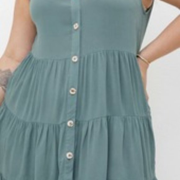 TIERED RUFFLE SWING DRESS (PLUS) - Picture 1 of 1